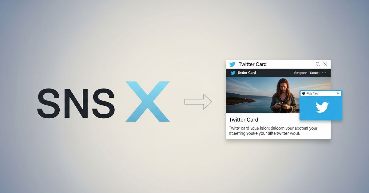 X (旧Twitter) のロゴとカード表示のイメージ